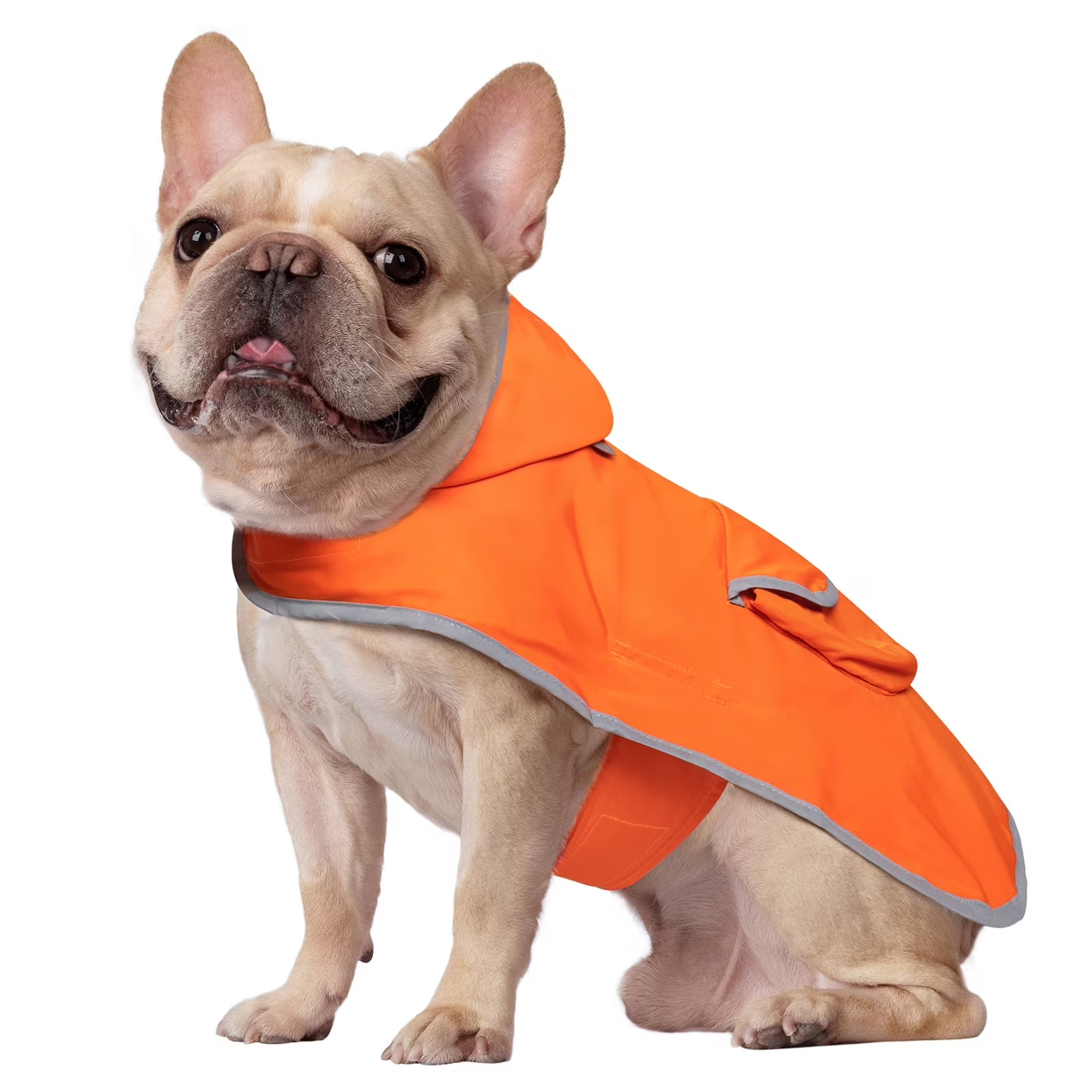 Reversible Dog Raincoat Hooded Slicker Poncho Rain Coat Jacket for Small Medium Large Dogs Camo / Orange S