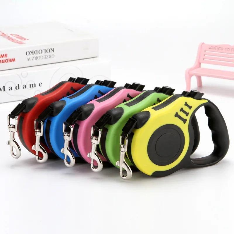 Automatic Retractable Durable Nylon Lead 3M 5M Dog Leash for Small Dogs Cat Puppy Outdoor Travel Walking Hiking Traction Rope