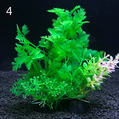 12 Kinds Artificial Aquarium Decor Plants Water Weeds Ornament Aquatic Plant Fish Tank Grass Decoration Accessories 14Cm