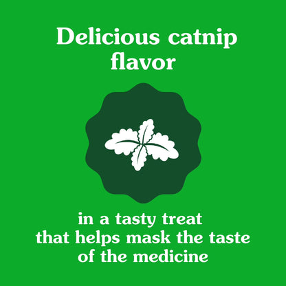 Feline  Pill Pockets for Cats Natural Soft Cat Treats, Catnip Flavor, 1.6 Oz Pack (45 Treats)