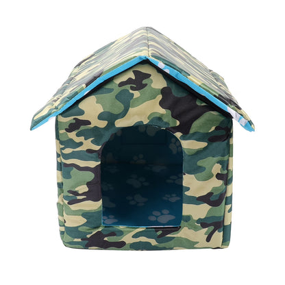 Outdoor Cat House Kitty Shelter Pet Cave Bed for Small Dog Puppy Cat Waterproof Foldable, S