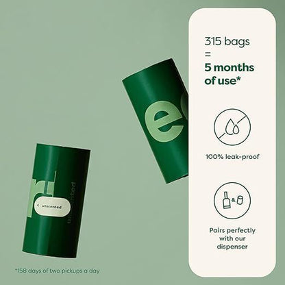 Earth Rated Dog Poo Bags Guaranteed Leak Proof and Extra Thick Waste Bag Refill