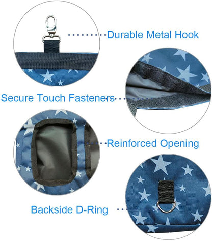 Hanging Hay Feeder Bag for Guinea Pigs, Bunnies, Chinchillas. Stars