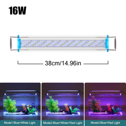 18~70CM Super Bright Lamp LED Aquarium Light for Aquatic Plant Fish Tank Extensible Clip Lamp 90~260V