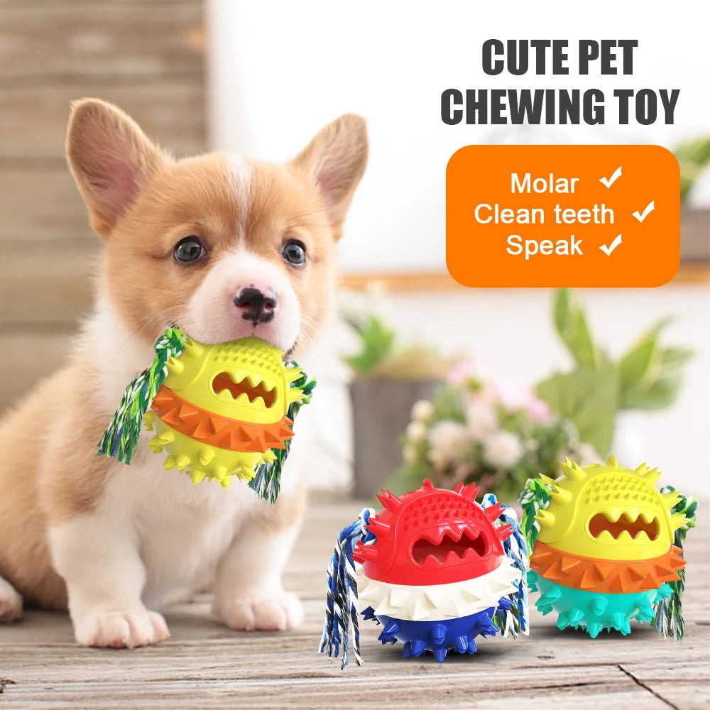 Ultra Durable Squeaky Dog Toy for Aggressive Chewers, Red, Large