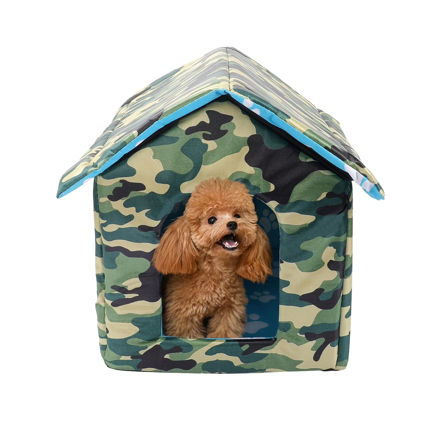 Outdoor Cat House Kitty Shelter Pet Cave Bed for Small Dog Puppy Cat Waterproof Foldable, S