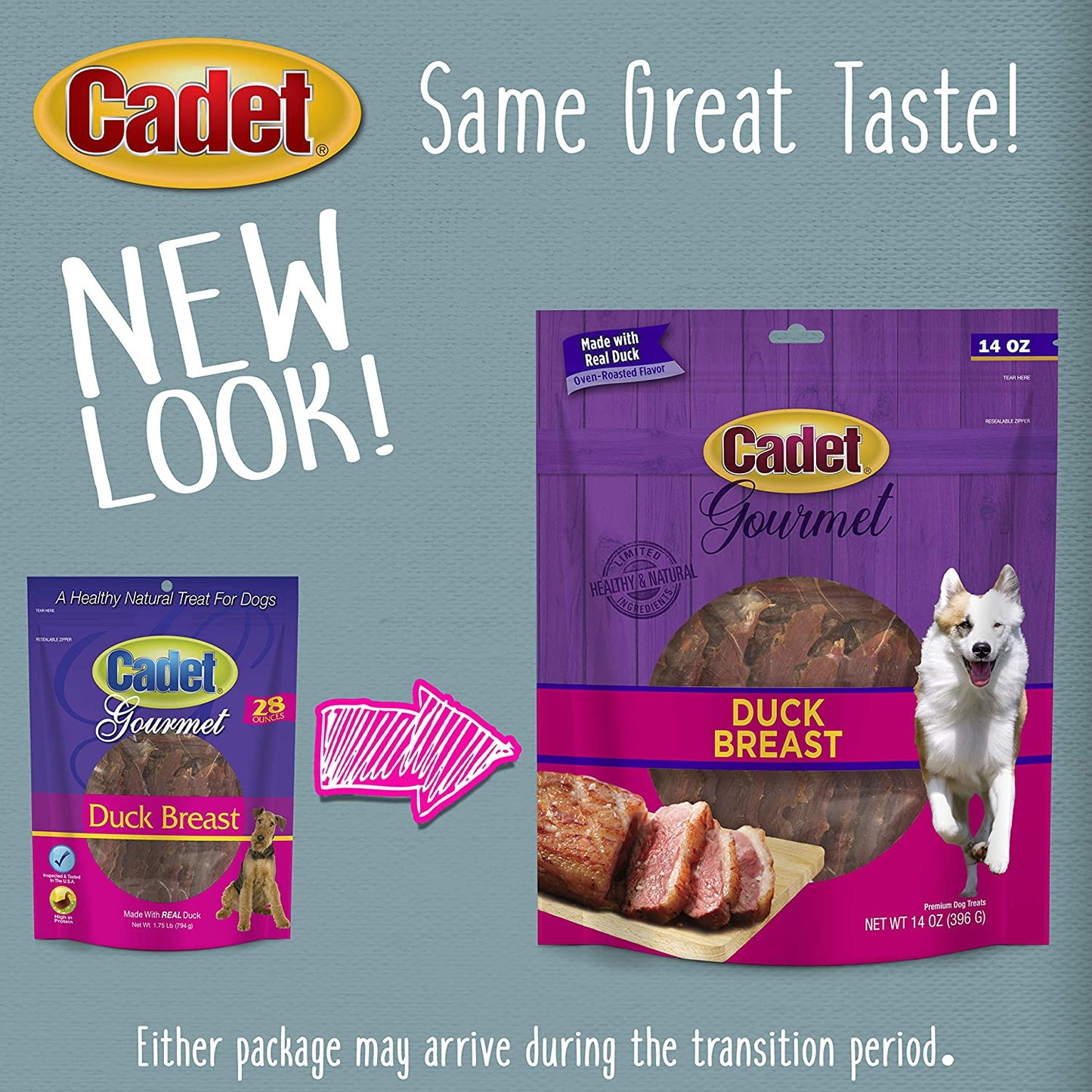 Gourmet Duck Jerky Dog Treats for Training - Healthy & Natural Dog Training Treats for Small & Large Breeds - Inspected & Tested in USA (14 Oz.)