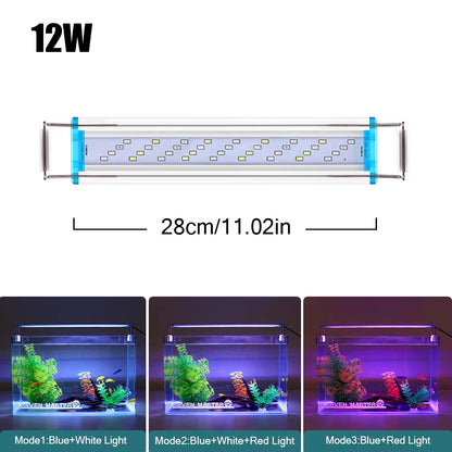 18~70CM Super Bright Lamp LED Aquarium Light for Aquatic Plant Fish Tank Extensible Clip Lamp 90~260V