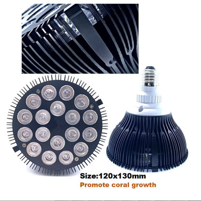 Full Spectrum LED Aquarium Reef Light Grow Lamp Fish Tank Bulb for Coral Fish Saltwater Nanotank Plant SPS LPS