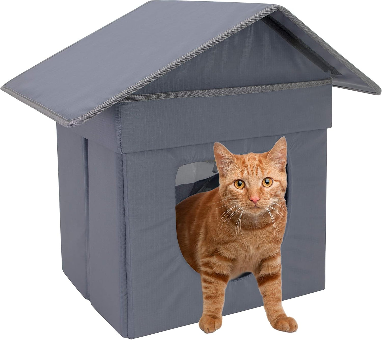Outdoor Stackable Cat House, Cat Cube, Water Resistant Condo, Outdoor Heated Cat House