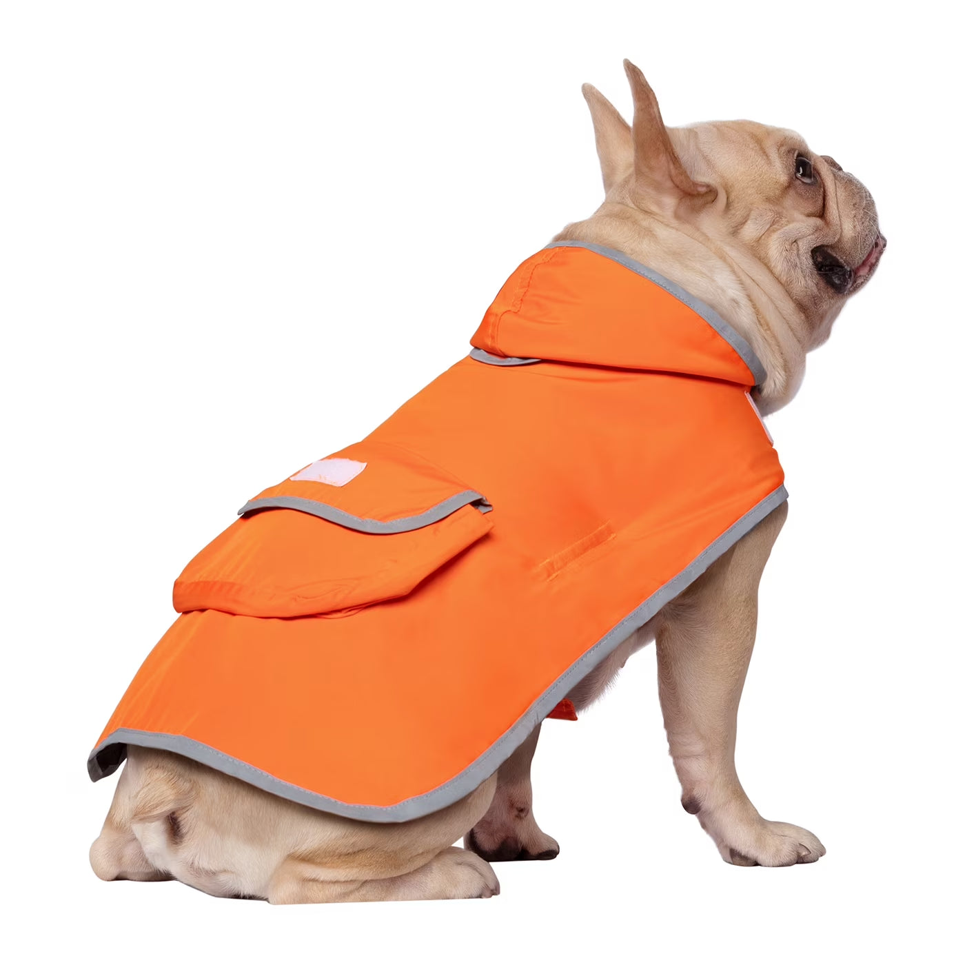 Reversible Dog Raincoat Hooded Slicker Poncho Rain Coat Jacket for Small Medium Large Dogs Camo / Orange S
