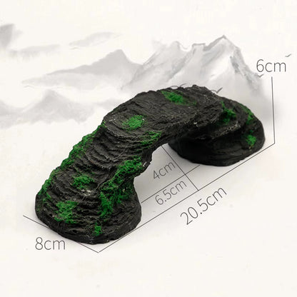 Fish Tank Artificial Bridge Resin Landscape Decoration Bridge Aquarium Equipment Accessories Ornament Cave Aquatic Pet Fish