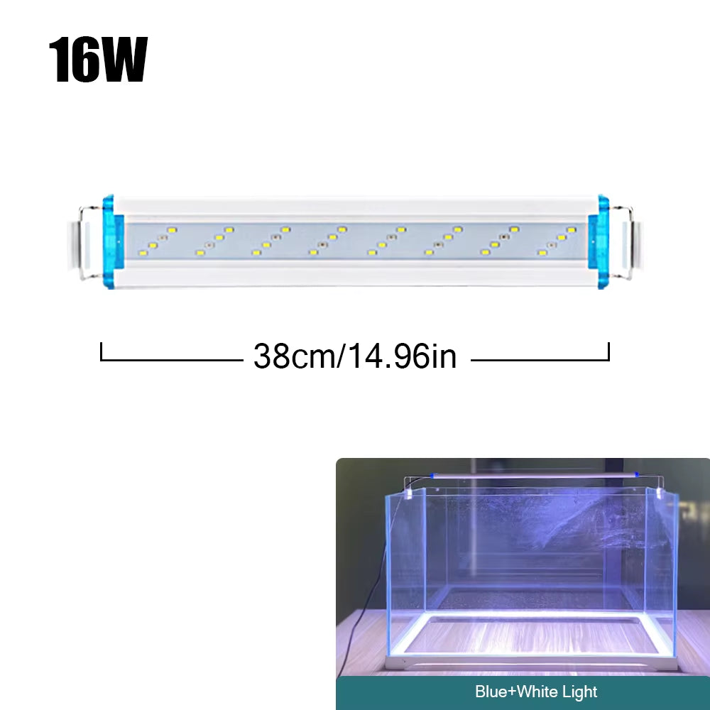 18~70CM Super Bright Lamp LED Aquarium Light for Aquatic Plant Fish Tank Extensible Clip Lamp 90~260V