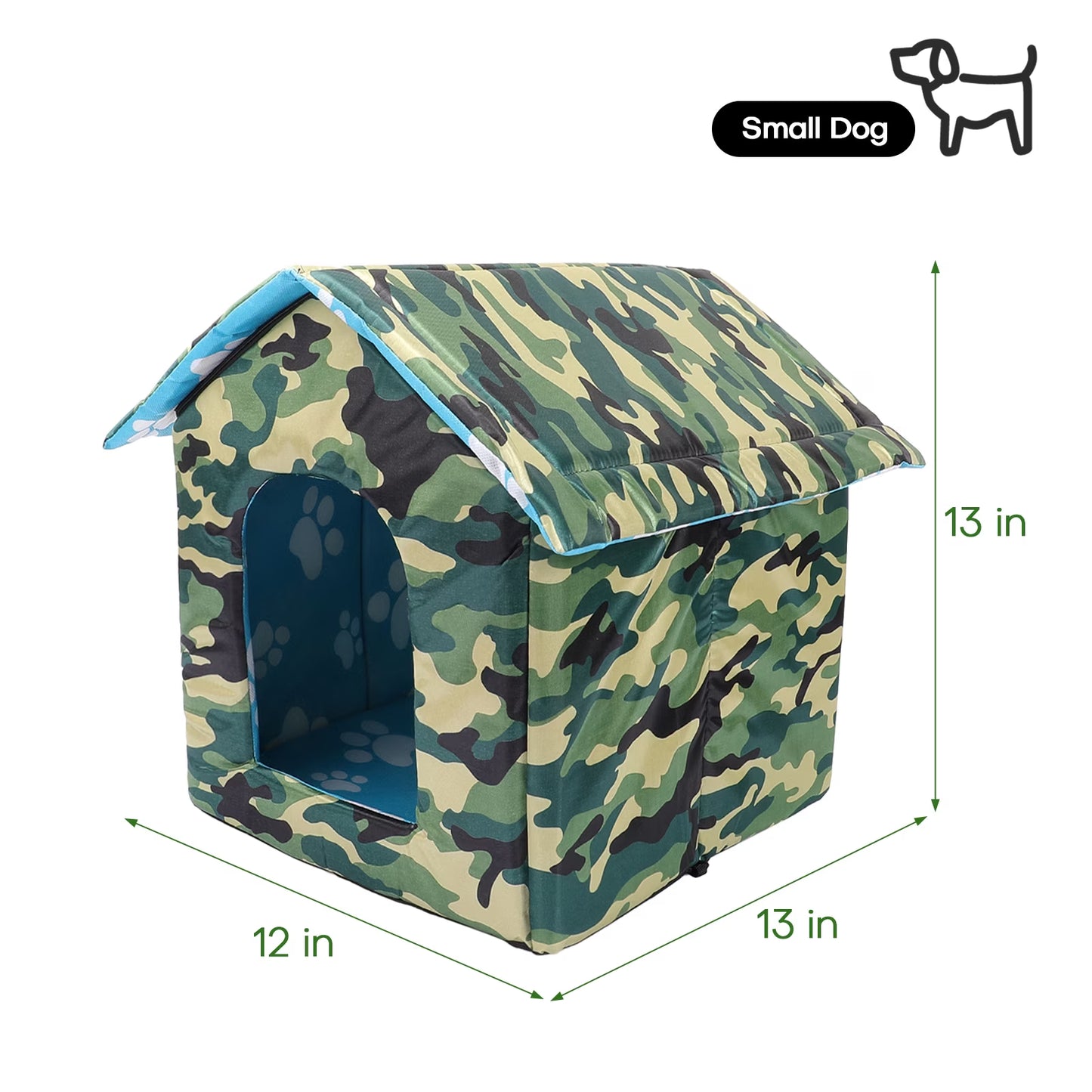 Outdoor Cat House Kitty Shelter Pet Cave Bed for Small Dog Puppy Cat Waterproof Foldable, S