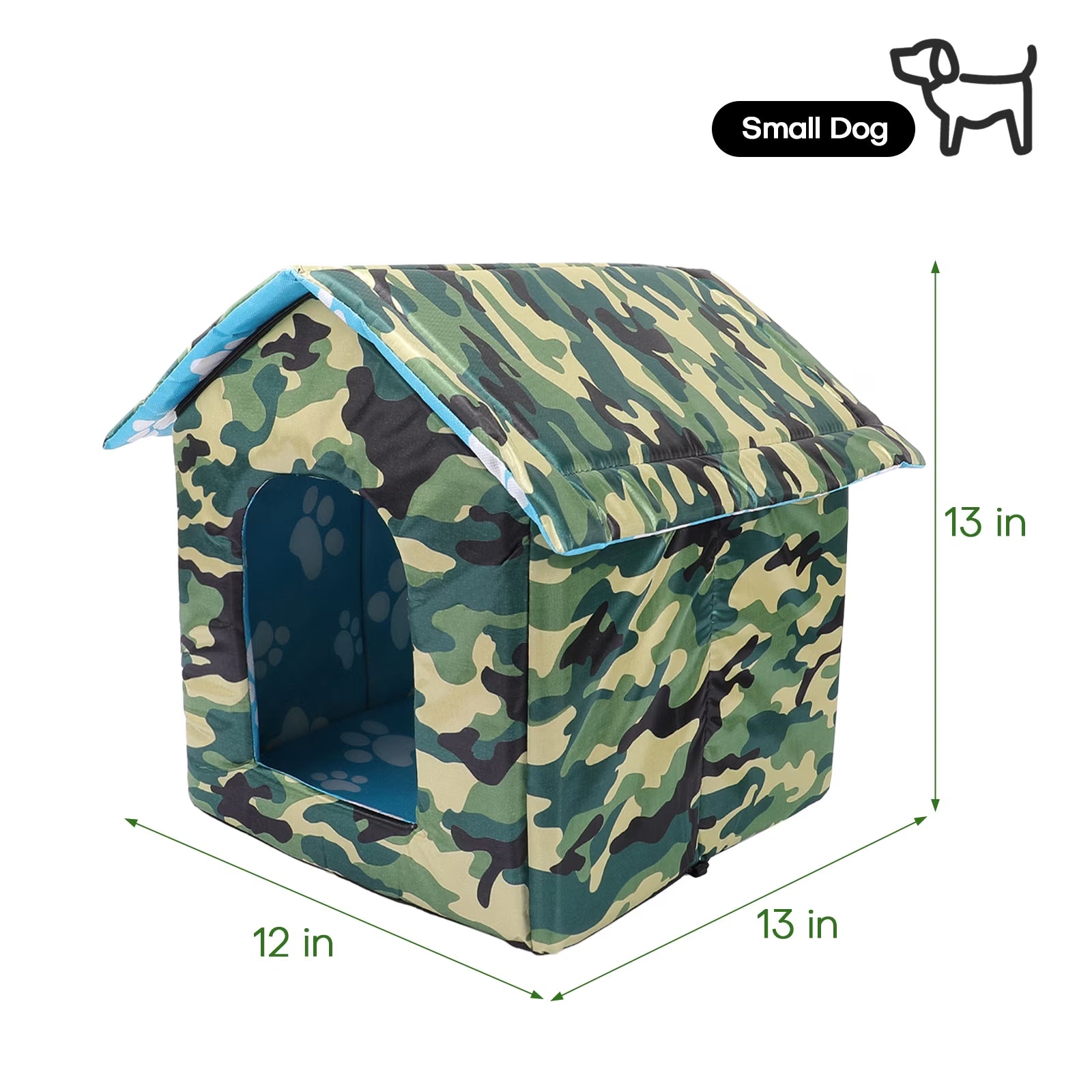 Outdoor Cat House Kitty Shelter Pet Cave Bed for Small Dog Puppy Cat Waterproof Foldable, S