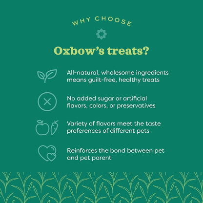 Organic Barley Biscuits, Rabbit & Guinea Pig Treats, Organic Hamster & Bunny Treats with Barley, Apple & Carrot, Made in USA, Small Pet Supplies, 2.65 Oz Bag