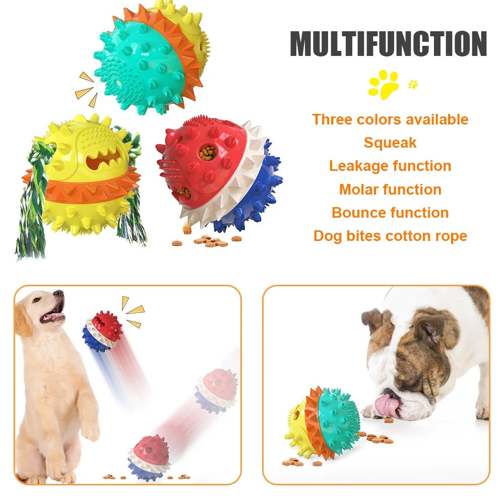 Ultra Durable Squeaky Dog Toy for Aggressive Chewers, Red, Large