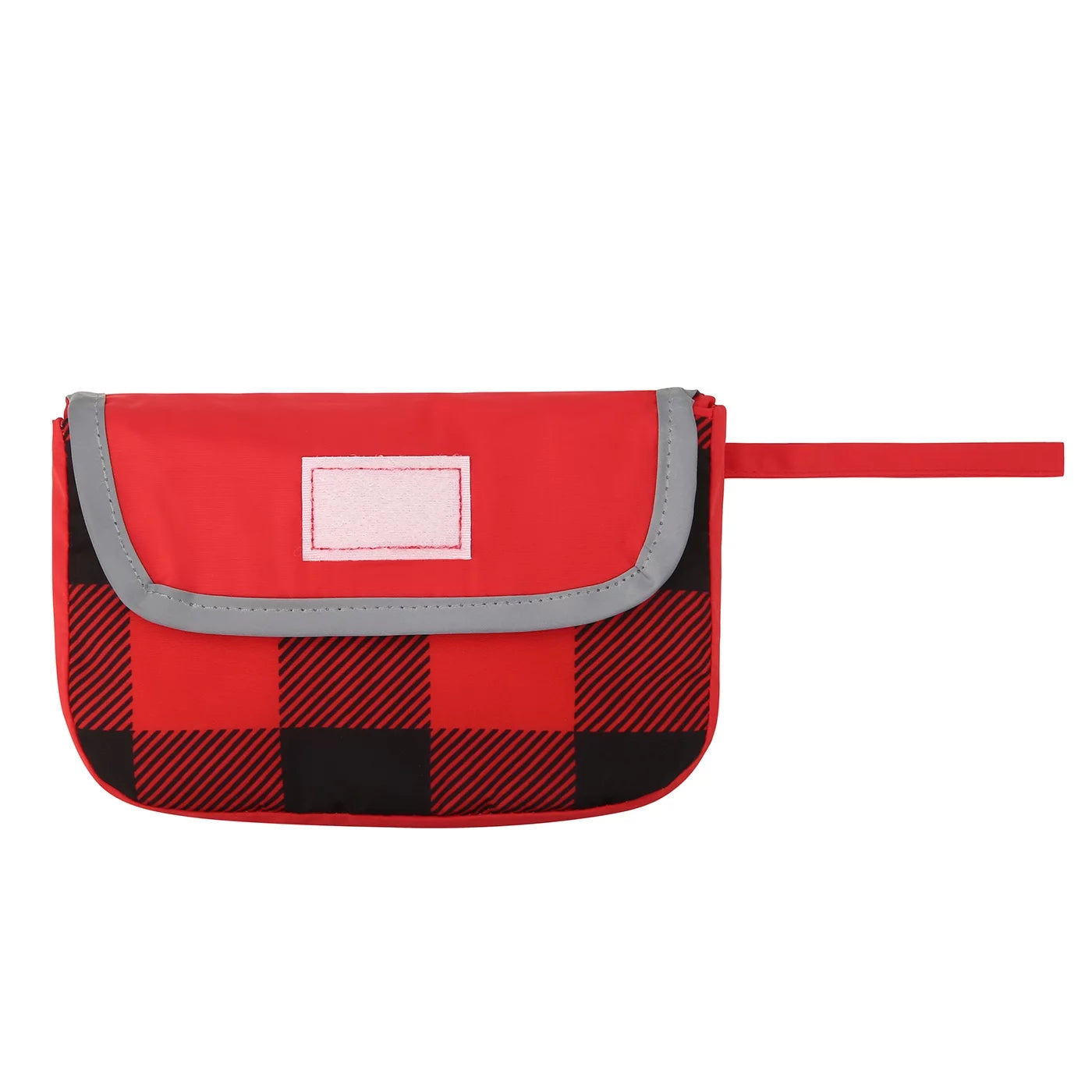 Reversible Dog Raincoat Hooded Slicker Poncho Rain Coat Jacket for Small Medium Large Dogs Buffalo Plaid / Red M