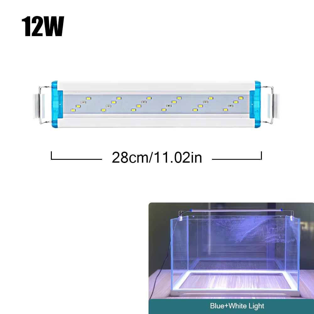 18~70CM Super Bright Lamp LED Aquarium Light for Aquatic Plant Fish Tank Extensible Clip Lamp 90~260V