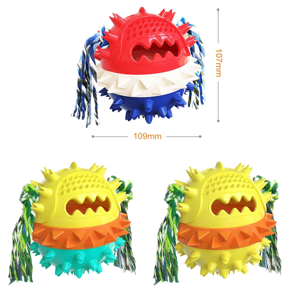 Ultra Durable Squeaky Dog Toy for Aggressive Chewers, Red, Large