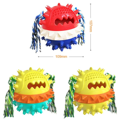 Ultra Durable Squeaky Dog Toy for Aggressive Chewers, Red, Large