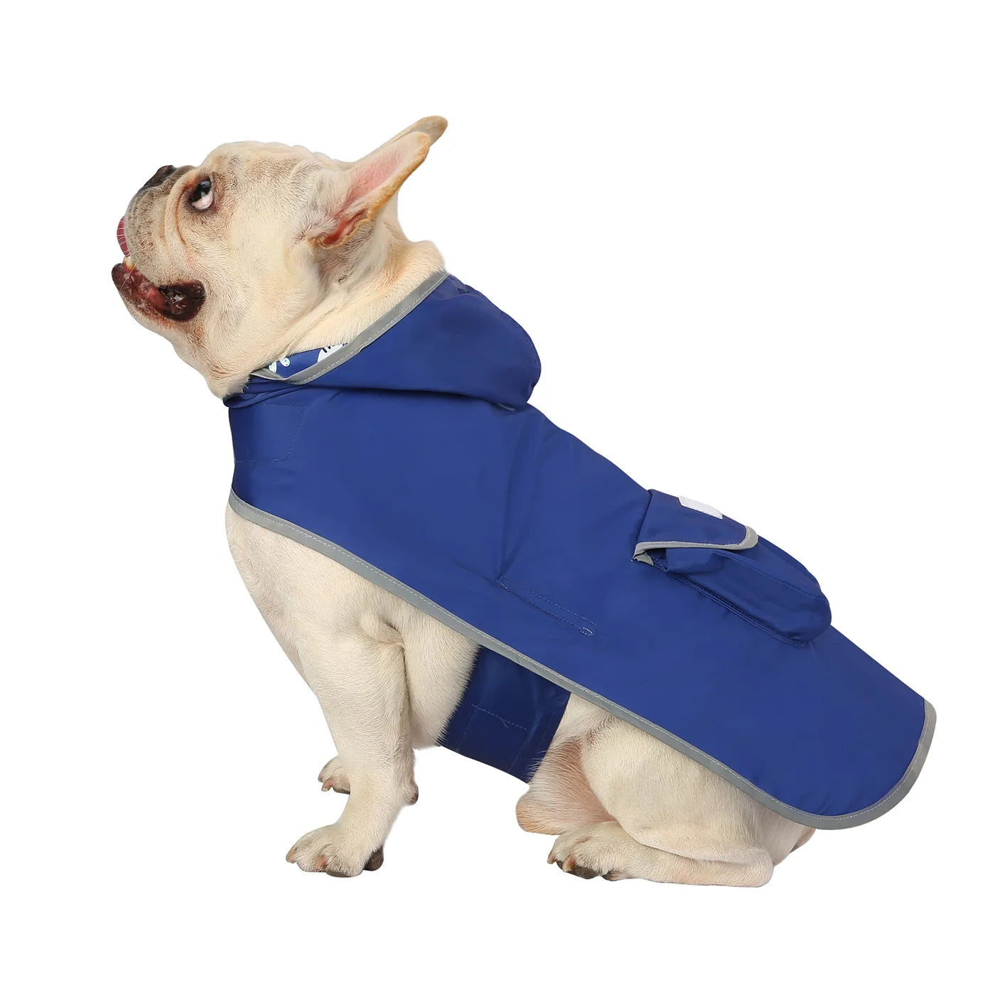 Reversible Dog Raincoat Hooded Slicker Poncho Rain Coat Jacket for Small Medium Large Dogs Sharks S
