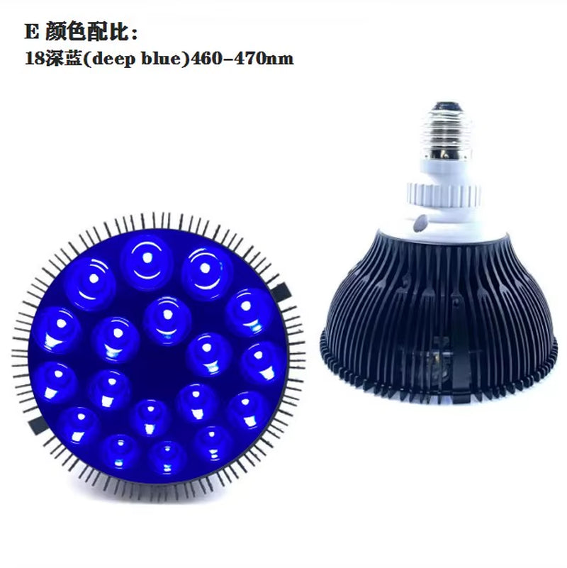 Full Spectrum LED Aquarium Reef Light Grow Lamp Fish Tank Bulb for Coral Fish Saltwater Nanotank Plant SPS LPS