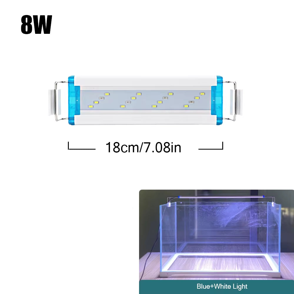 18~70CM Super Bright Lamp LED Aquarium Light for Aquatic Plant Fish Tank Extensible Clip Lamp 90~260V