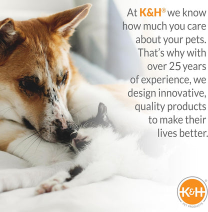 K&H Outdoor Elevated Dog Bed - Cooling Raised Dog Bed for Medium & Large Pets, Breathable Mesh Center Hammock Design, Indoor/Outdoor Washable Cover, Portable Metal Frame, Chocolate, Large 42X30In