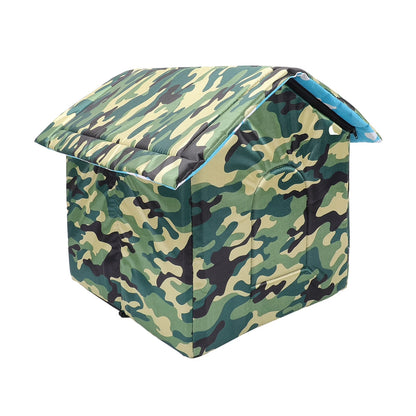 Outdoor Cat House Kitty Shelter Pet Cave Bed for Small Dog Puppy Cat Waterproof Foldable, S