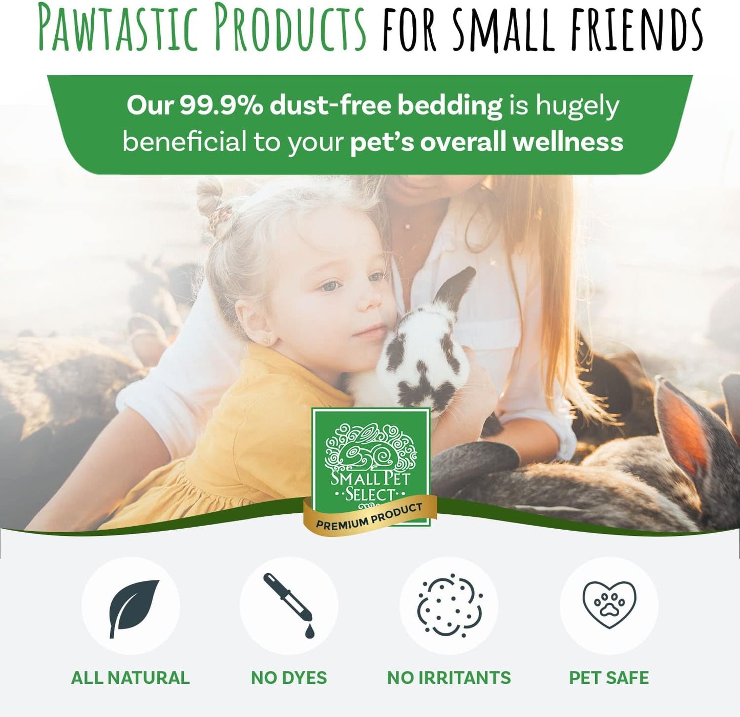 Premium Natural Aspen Bedding, Animal Bedding for Small Indoor and Outdoor Pets, Made in the USA, Jumbo Size 282 L (2 Pack, 141 L Each)