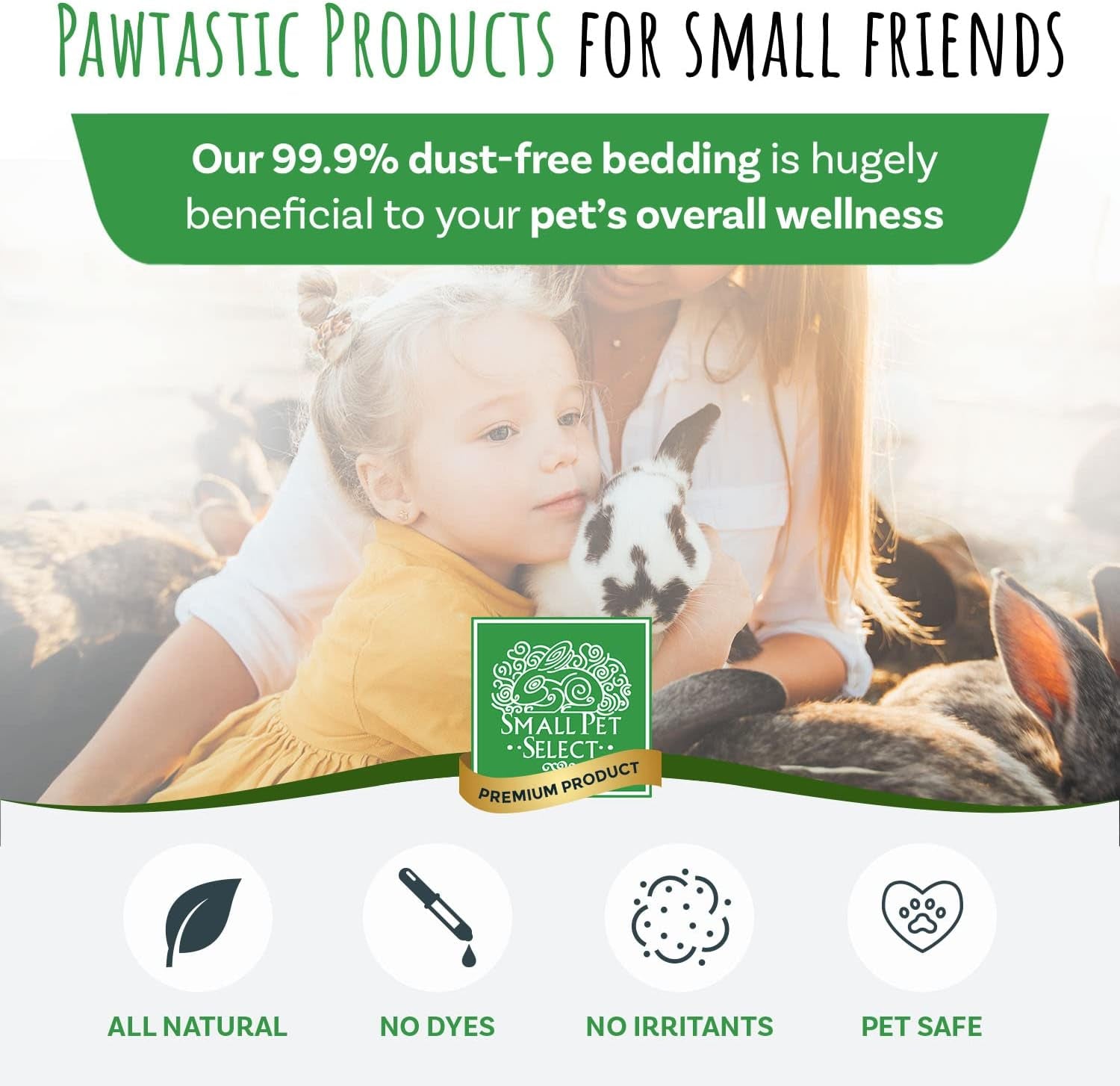 Premium Natural Aspen Bedding, Animal Bedding for Small Indoor and Outdoor Pets, Made in the USA, Jumbo Size 282 L (2 Pack, 141 L Each)