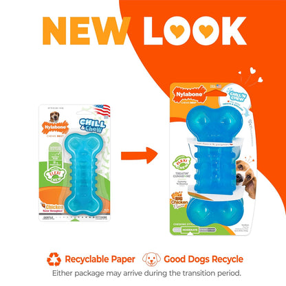 Flexi Chill & Chew Toy for Dogs with Treat Pockets, Dog Toys for Moderate Chewers, Chicken Flavor, Medium - up to 35 Lbs, 1 Count